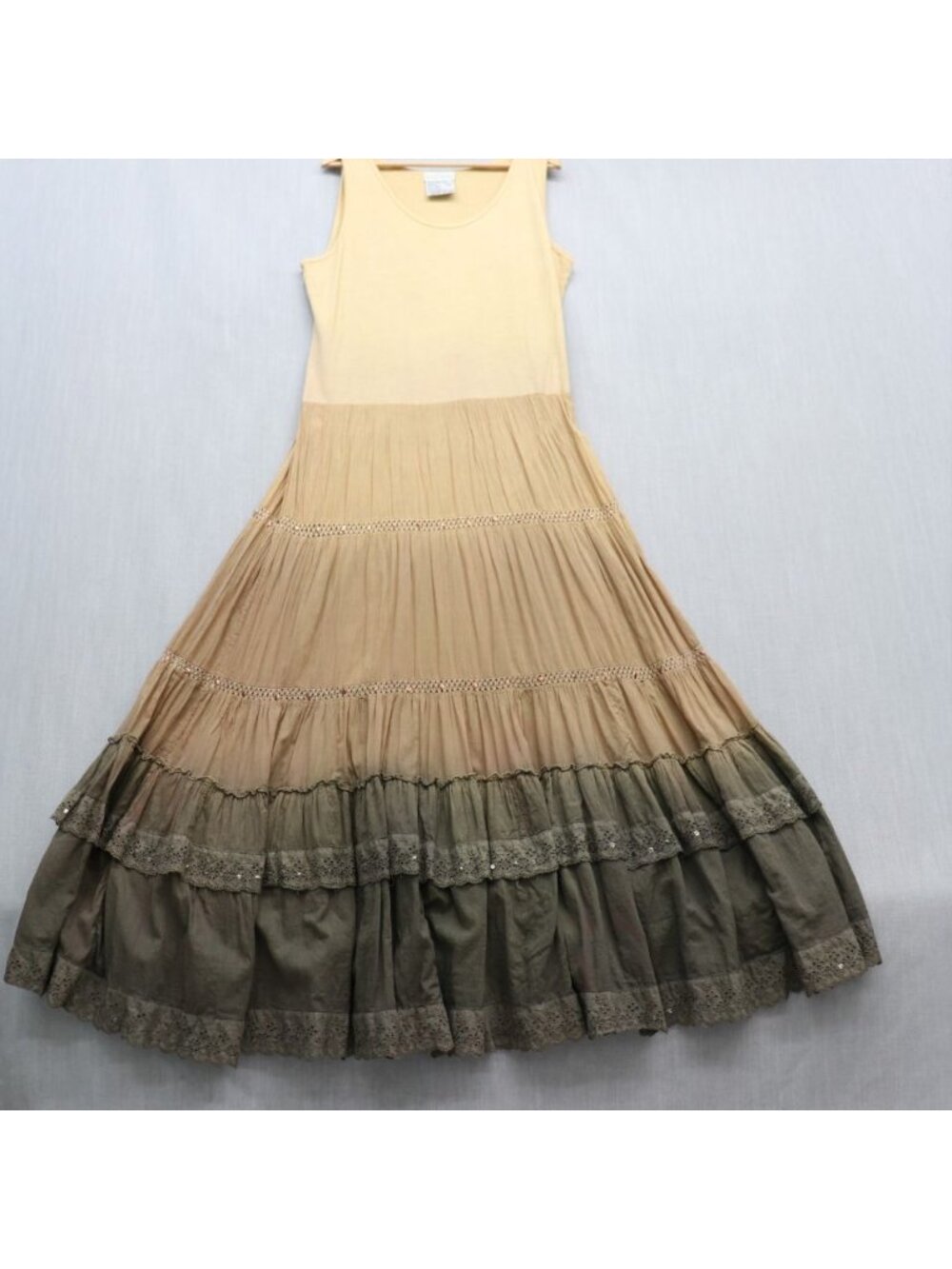 Vintage Tall Girl Maxi Dress Ombre Desert Tones Festival Retro 90s Boho